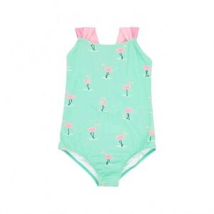 The Beaufort Bonnet Company Mint & Pink Flamingo Print Swimsuit